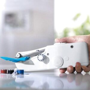 Compact mini handheld sewing machine for home repairs