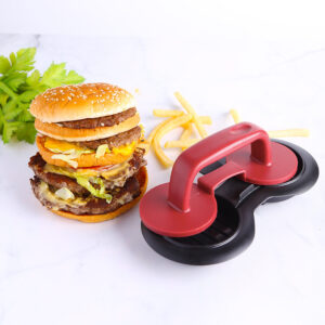 Durable non-stick burger press for home, BBQ, and stuffed patties.